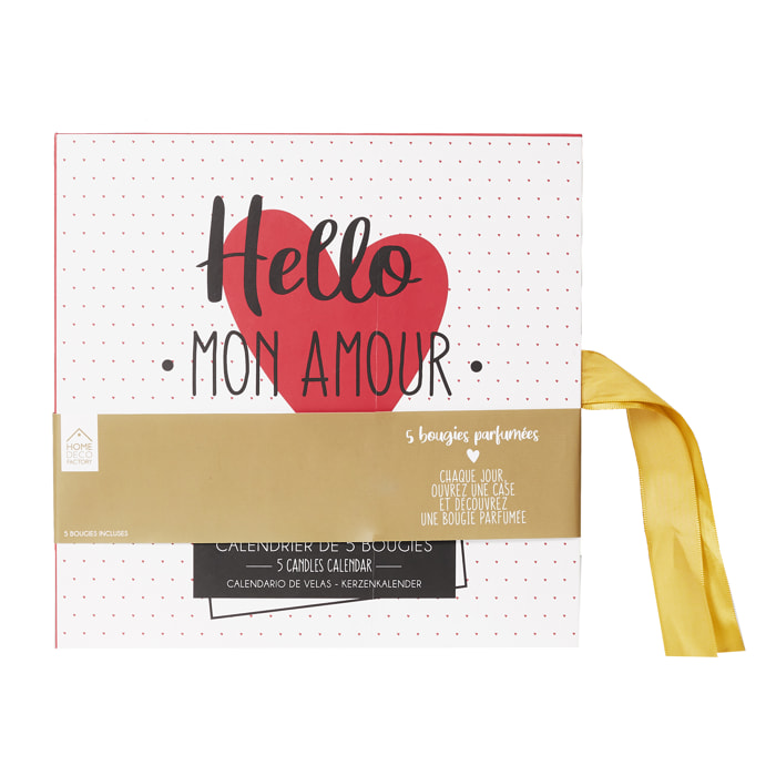 Bougie Parfumee X5 Calendrier Amour