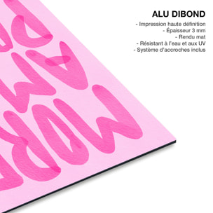 Tableau deco rose More Amor Tableau alu Dibond