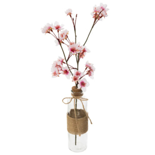 Cerisier artificiel "Dream" - pot en verre - H46 cm