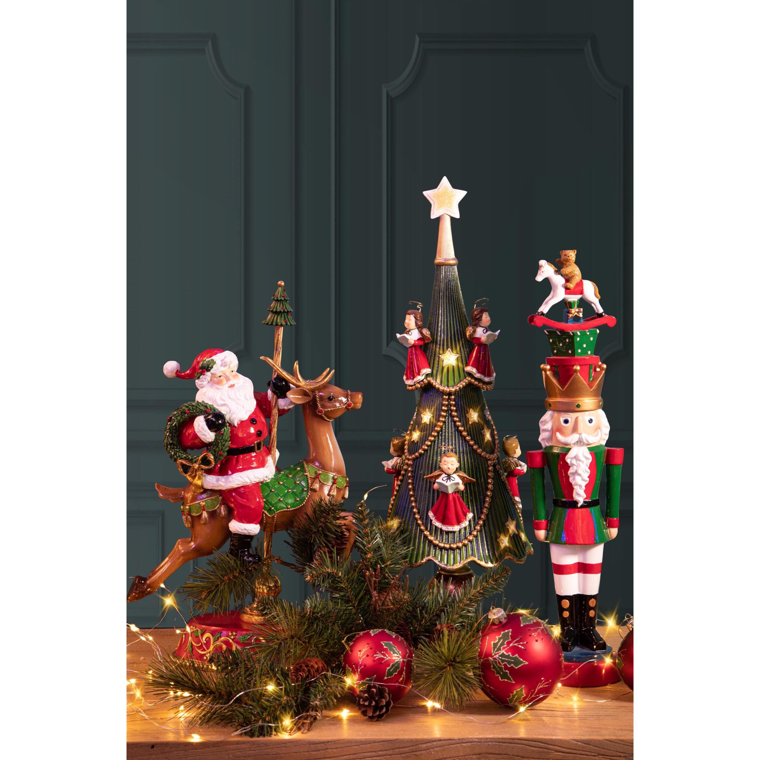 Babbo natale con renna - Pezzi 1 - ROSSO - Bianchi Dino SpA