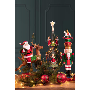 Babbo natale con renna - Pezzi 1 - ROSSO - Bianchi Dino SpA