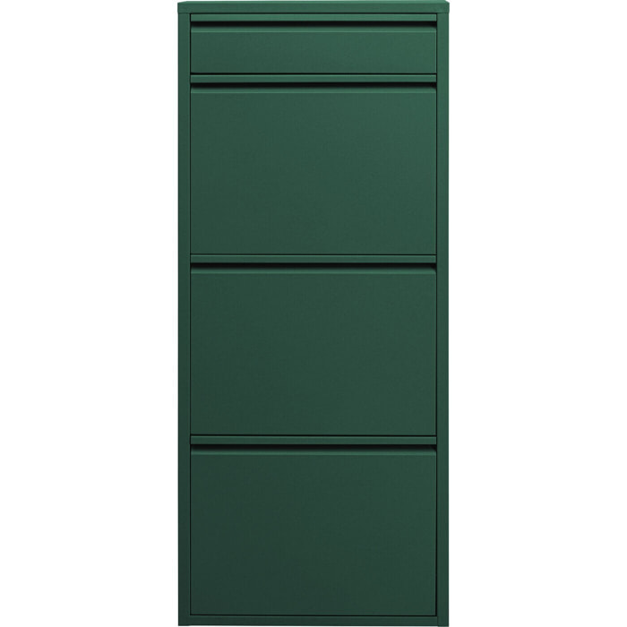 Casier à chaussures Caruso vert 3+1 tiroirs Kare Design