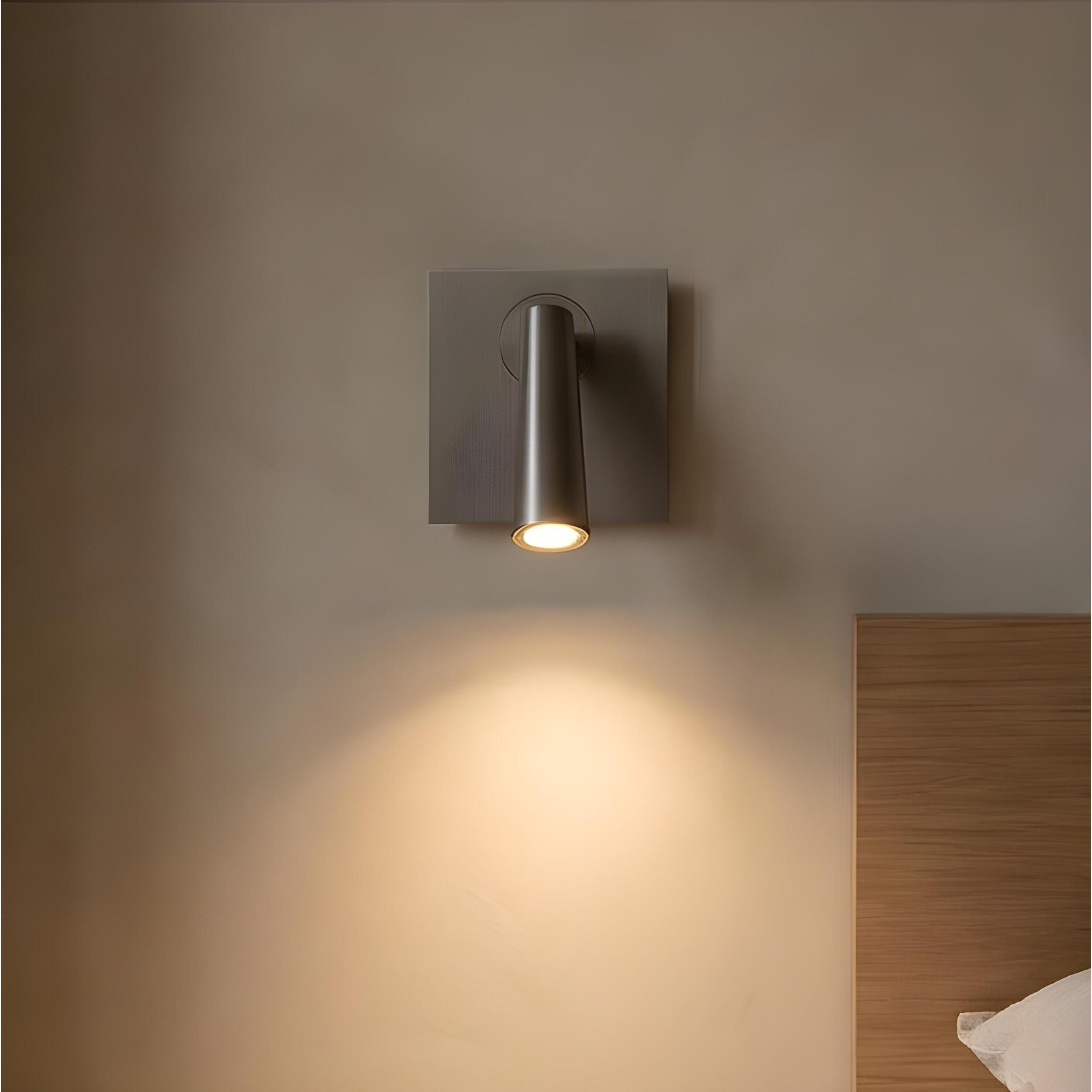 Ledsc4 LedsC4 Luz de Lectura Interior LED Eficiente, Acabado Níquel Satinado, 137lm 2700K, Diseño Moderno y Duradero, Gamma Mix&Match Square