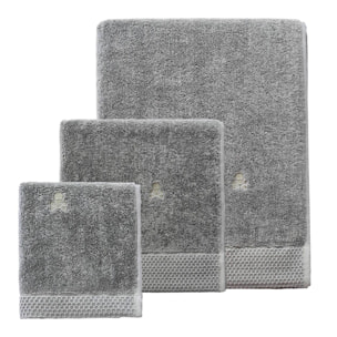 Juego de toallas nidus (30x50cm + 50x100cm + 90x150cm) 100% algodón en color verde agave con logo bordado scalpers home