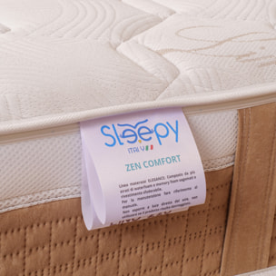 Materasso Memory 5 strati mod. ZEN COMFORT Matrimoniale mis. 170x190 alto 25cm rivestimento sfoderabile - Sleepy Italy