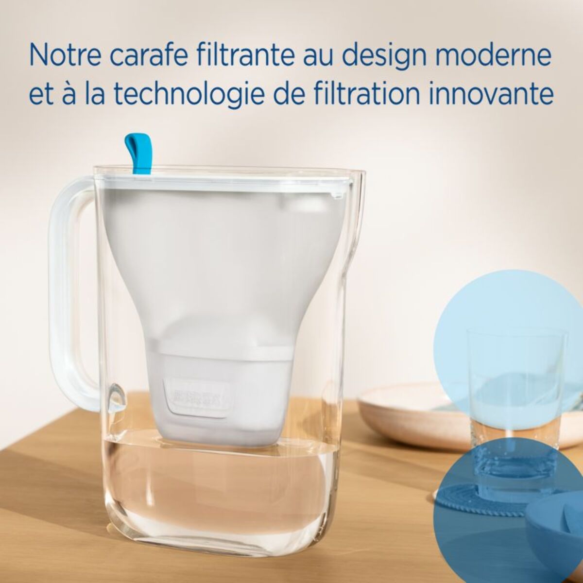 Carafe filtrante BRITA style bleu