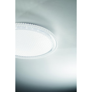 Plafoniera LED FROZEN in metallo e acrilico bianco con funzione CCT 60 cm.