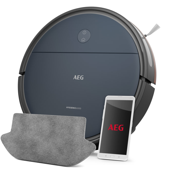 AEG Robot aspirador Serie 6000 Hygienic con 90 min de autonomía AR61UW1DB