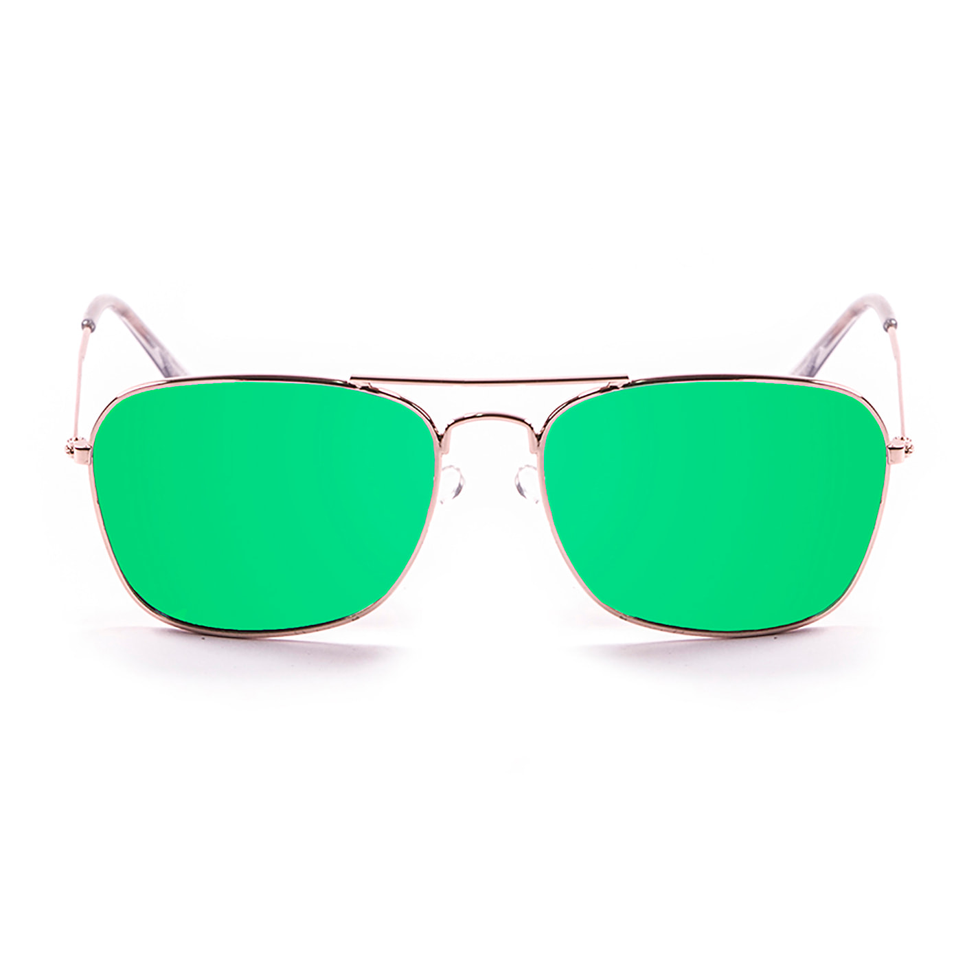 Gafas de sol OCEAN BERLIN - Plana verde con patillas metálicas doradas