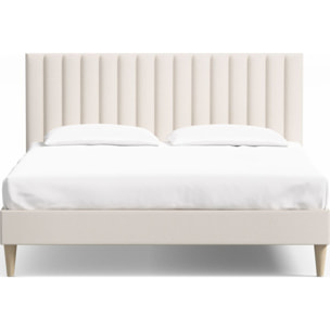 Pack lit en velours + Matelas mémoire de forme - ELIOT & MEMO HR