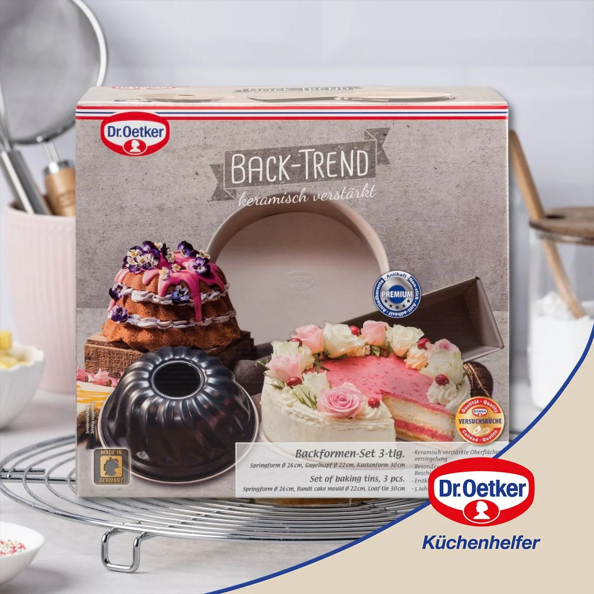 Set de 3 moules à pâtisserie Dr Oetker Back-Trend