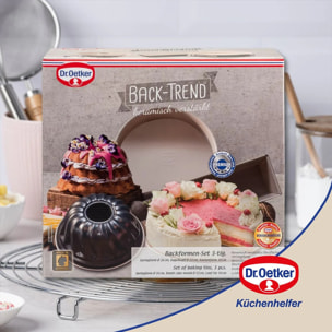 Set de 3 moules à pâtisserie Dr Oetker Back-Trend