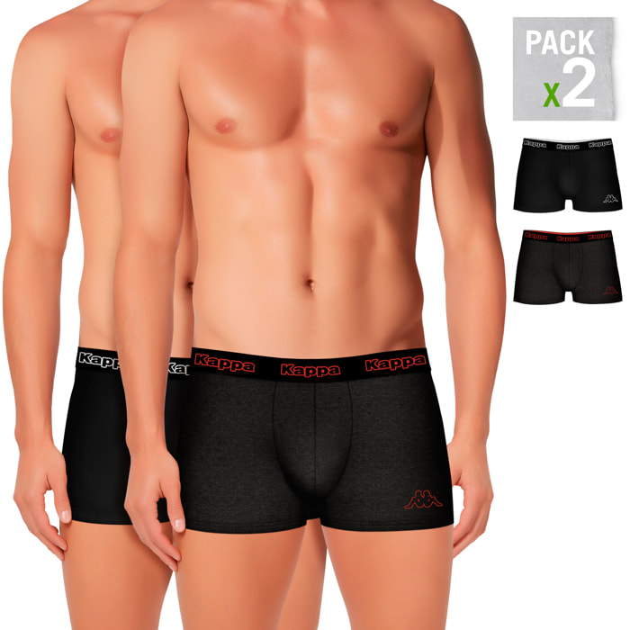 Pack 2 calzoncillos Kappa en color negro para hombre