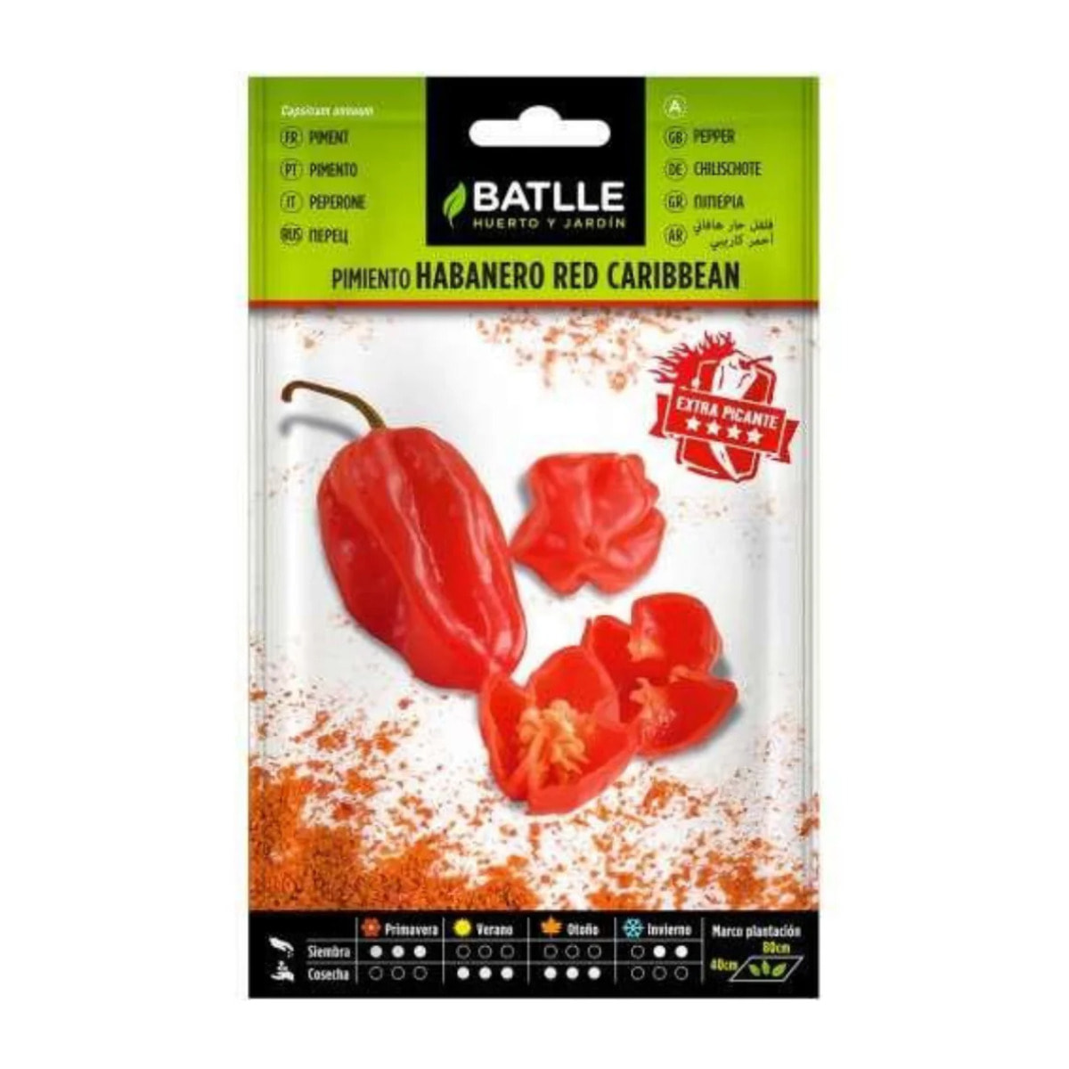 Semillas de Pimiento Habanero Red Caribean Batlle