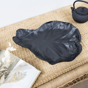 Coupelle fleur en résine noire JUNGLE