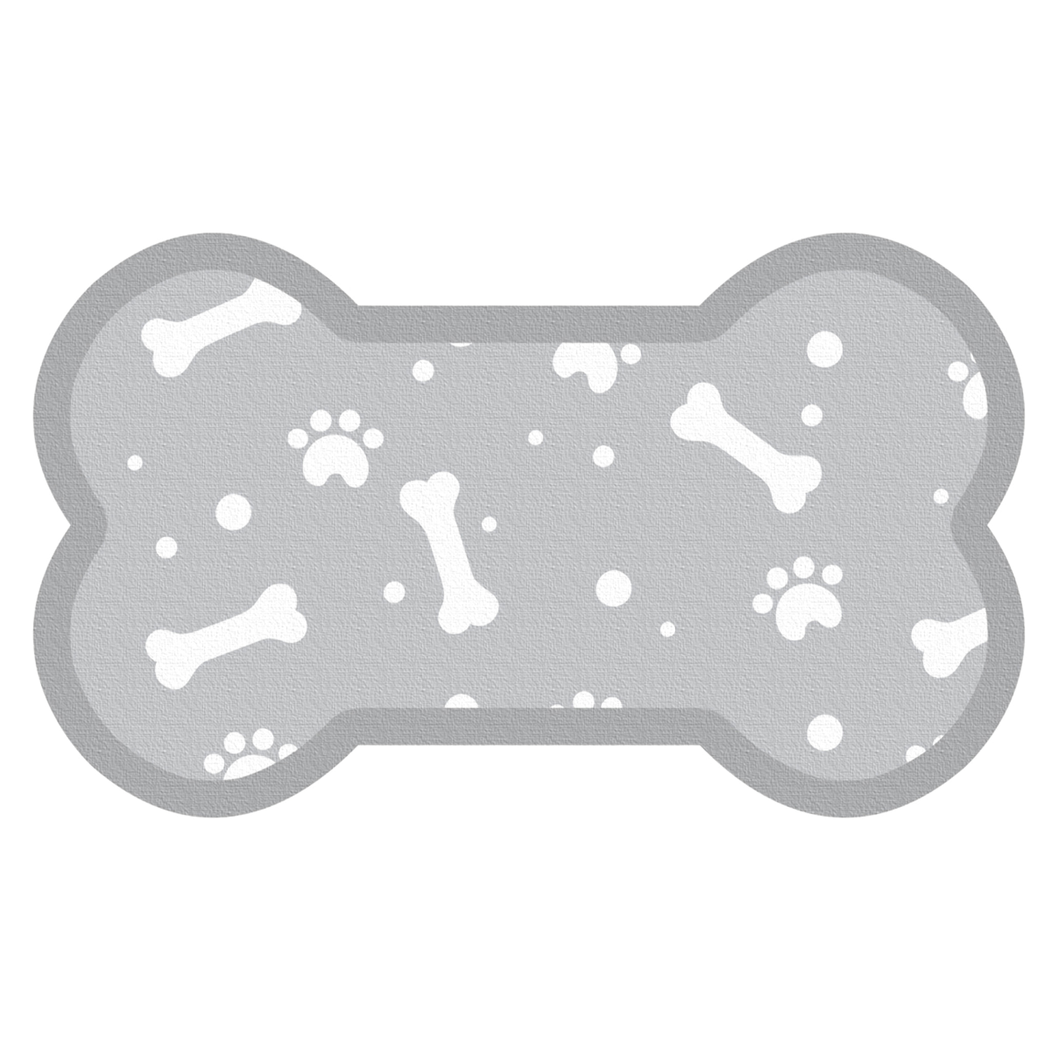 Alfombra de vinilo mascotas CERAMIKO, Bone grey 60x100 cm