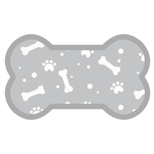 Alfombra de vinilo mascotas CERAMIKO, Bone grey 60x100 cm