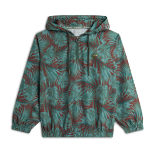 Giacca Soft Shell Bambina Fantasia Tropicale con Cappuccio