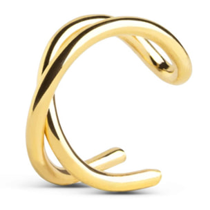 Orecchino Singolo Ear Cuff Cross Argento Placcato Oro