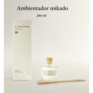Set de 2 difusores mikado de 200ml aroma light green scalpers