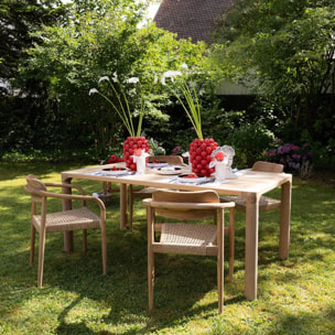 Ensemble de jardin Bella table 180x90cm et 4 chaises Kare Design