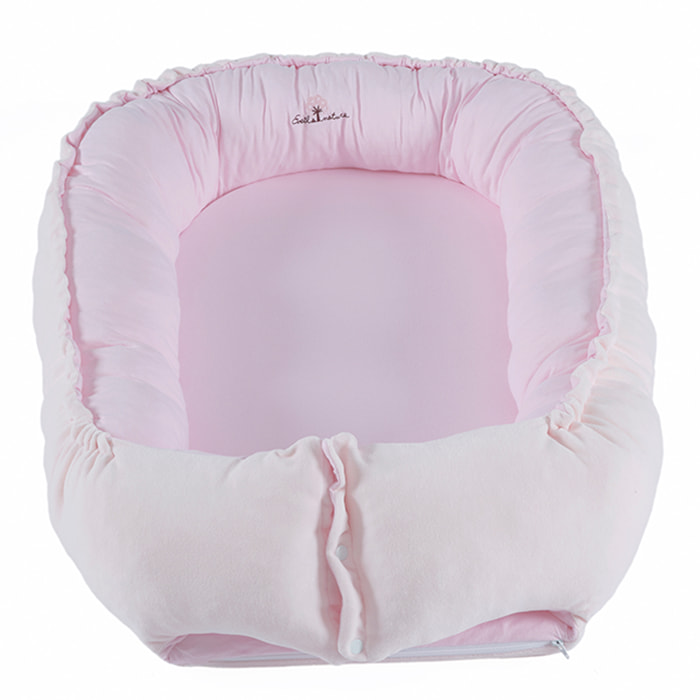 Cocoon bébé 0-6 mois coton bio velours Pivoine