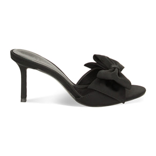 Mules Open Toe negras en lycra