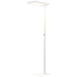 Lampadaire LED dimmable sur pied de bureau 1560LM 40W H.196cm spectre complet réglable télécommande blanc