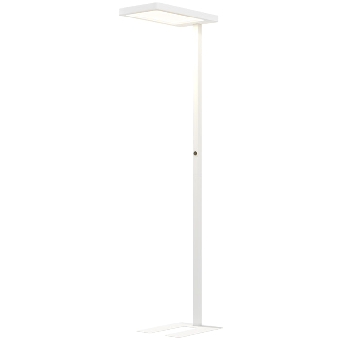 Lampadaire LED dimmable sur pied de bureau 1560LM 40W H.196cm spectre complet réglable télécommande blanc