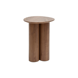 Table d'appoint design bois foncé noyer L44 cm HOLLEN