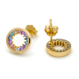 Pendientes Harud acabado oro amarillo 18k