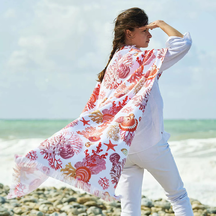 Fouta Seashell orange