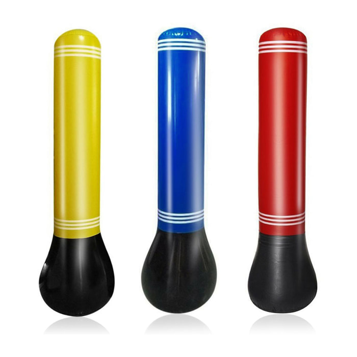 Punching ball hinchable, practica karate, boxeo. 160cm. Color aleatorio, incluye 1 unidad.