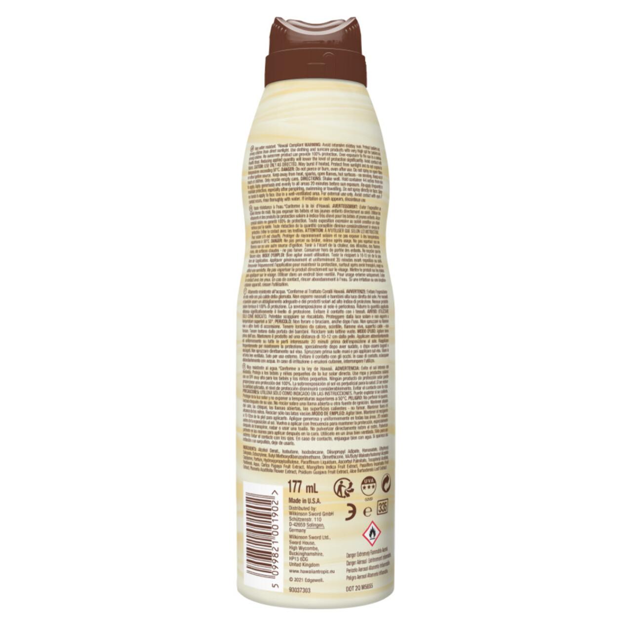 Pack de 2 - Hawaiian Tropic - Brume protectrice hydratante & légère SPF 30 – 177 ml
