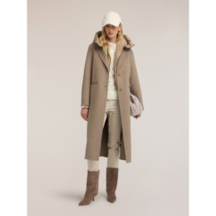 Motivi - Cappotto misto lana con cappuccio staccabile - Beige