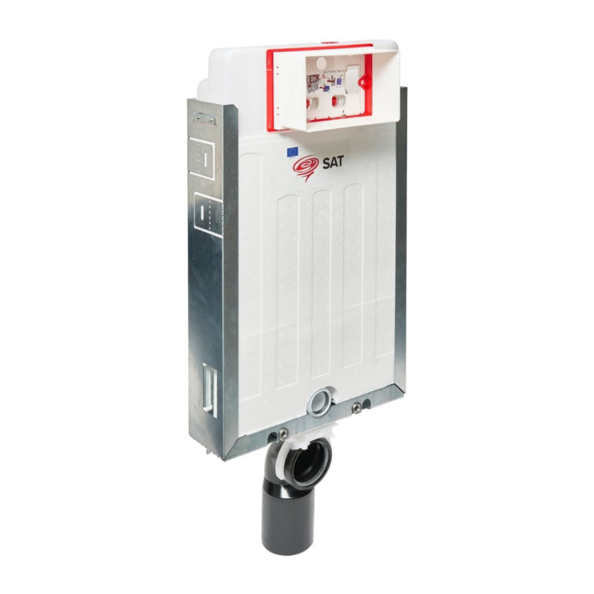 Bâti-support pour WC suspendu, double chasse 3/6 l, blanc (SATAMZ)