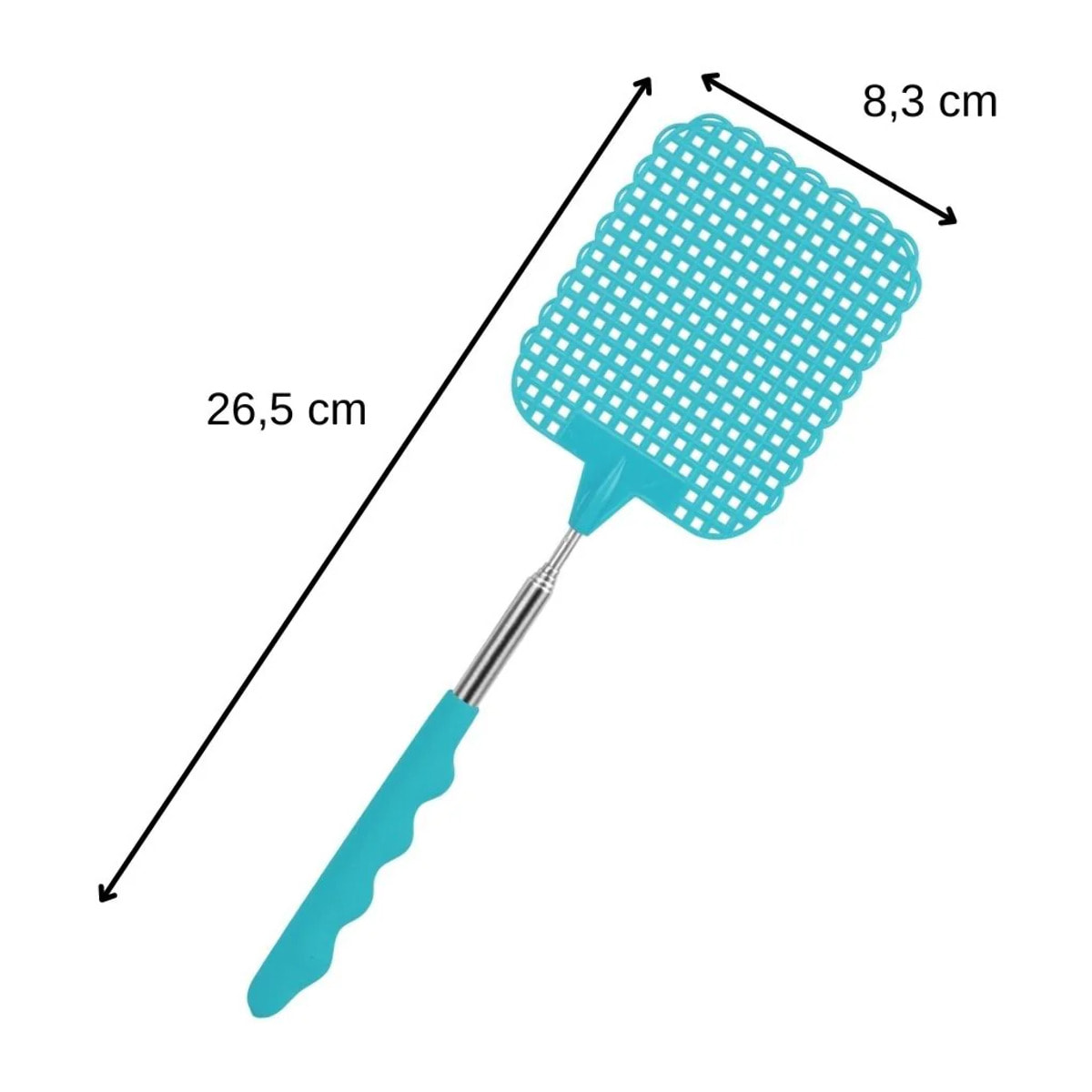 Lot de 3 tapettes à mouche avec manche télescopique Fackelmann Tecno