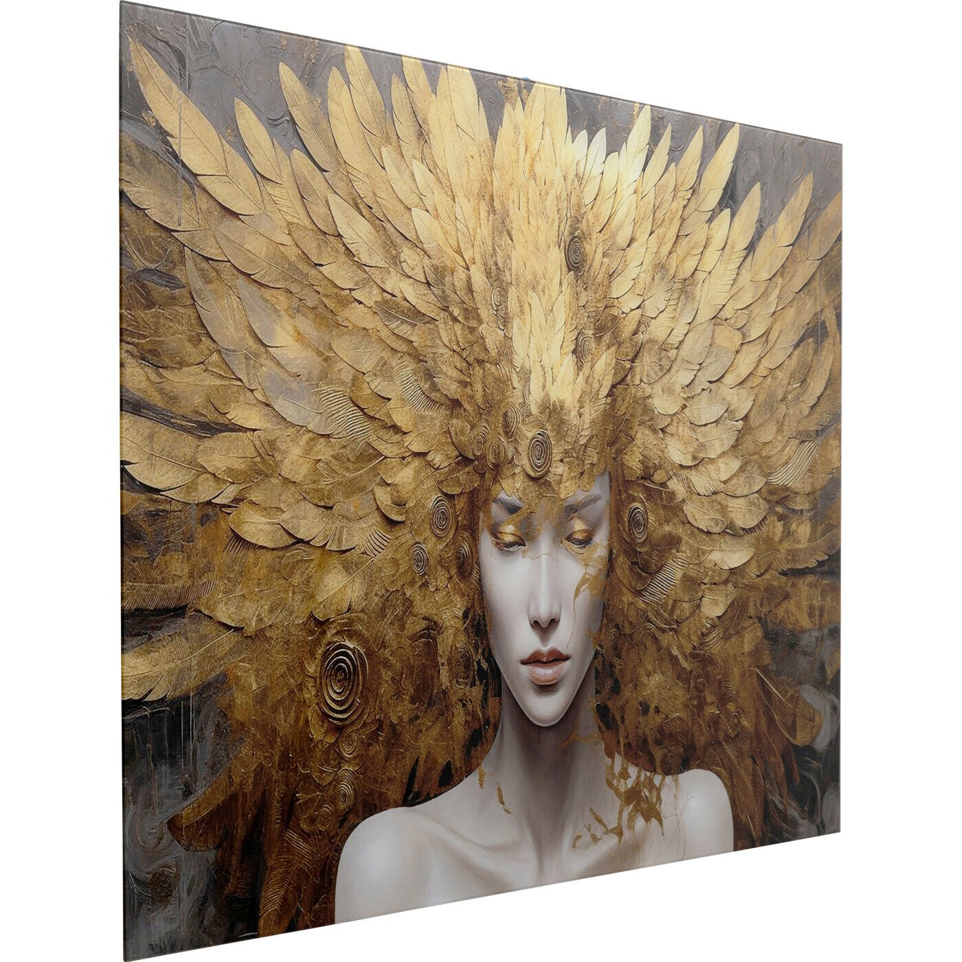 Tableau en verre femme céleste 120x80cm Kare Design