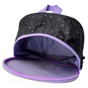 Kuromi Mochila Preescolar 3D. Bolsillo lateral. Espaldera acolchada.