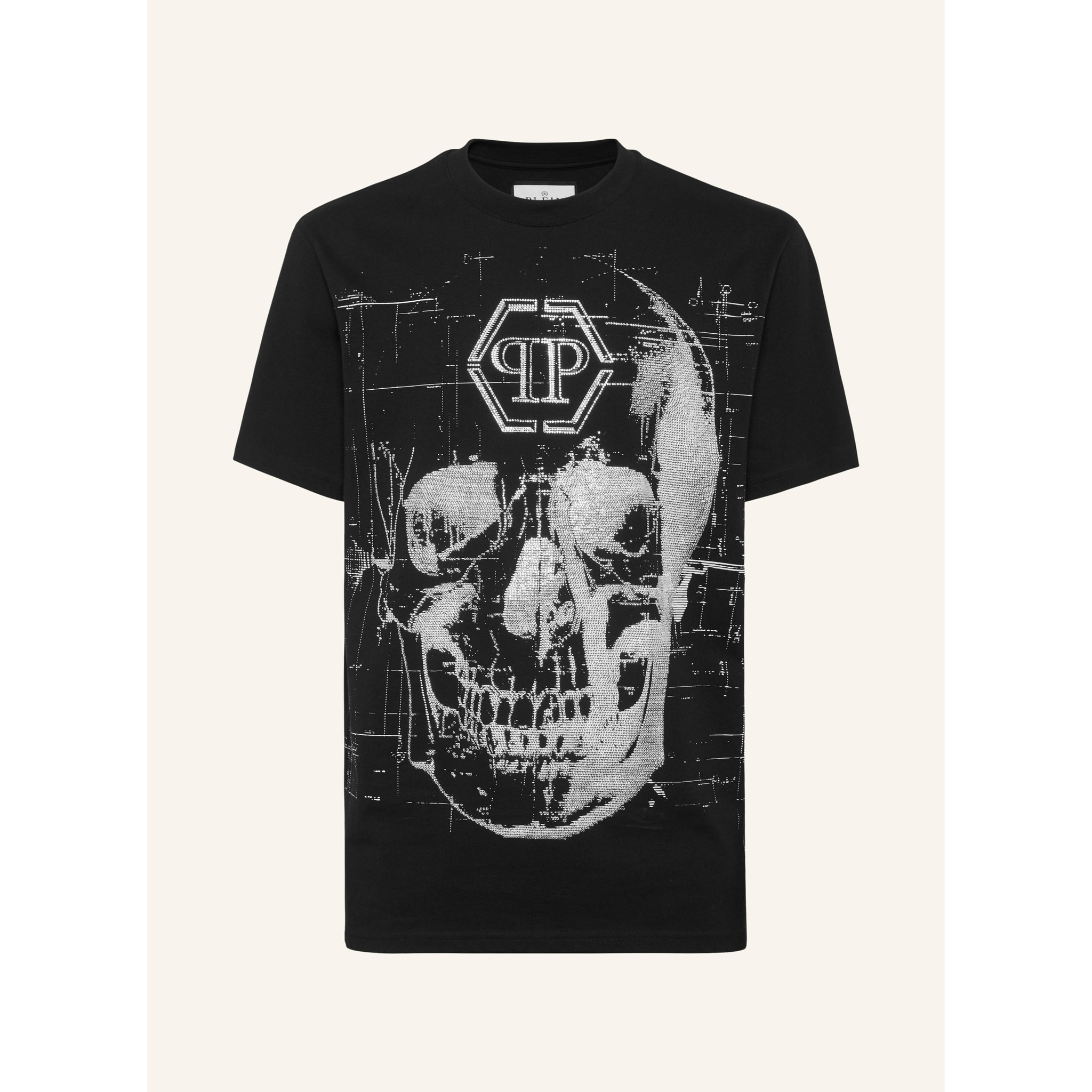 PHILIPP PLEIN Camiseta de cuello redondo y manga corta SKULL