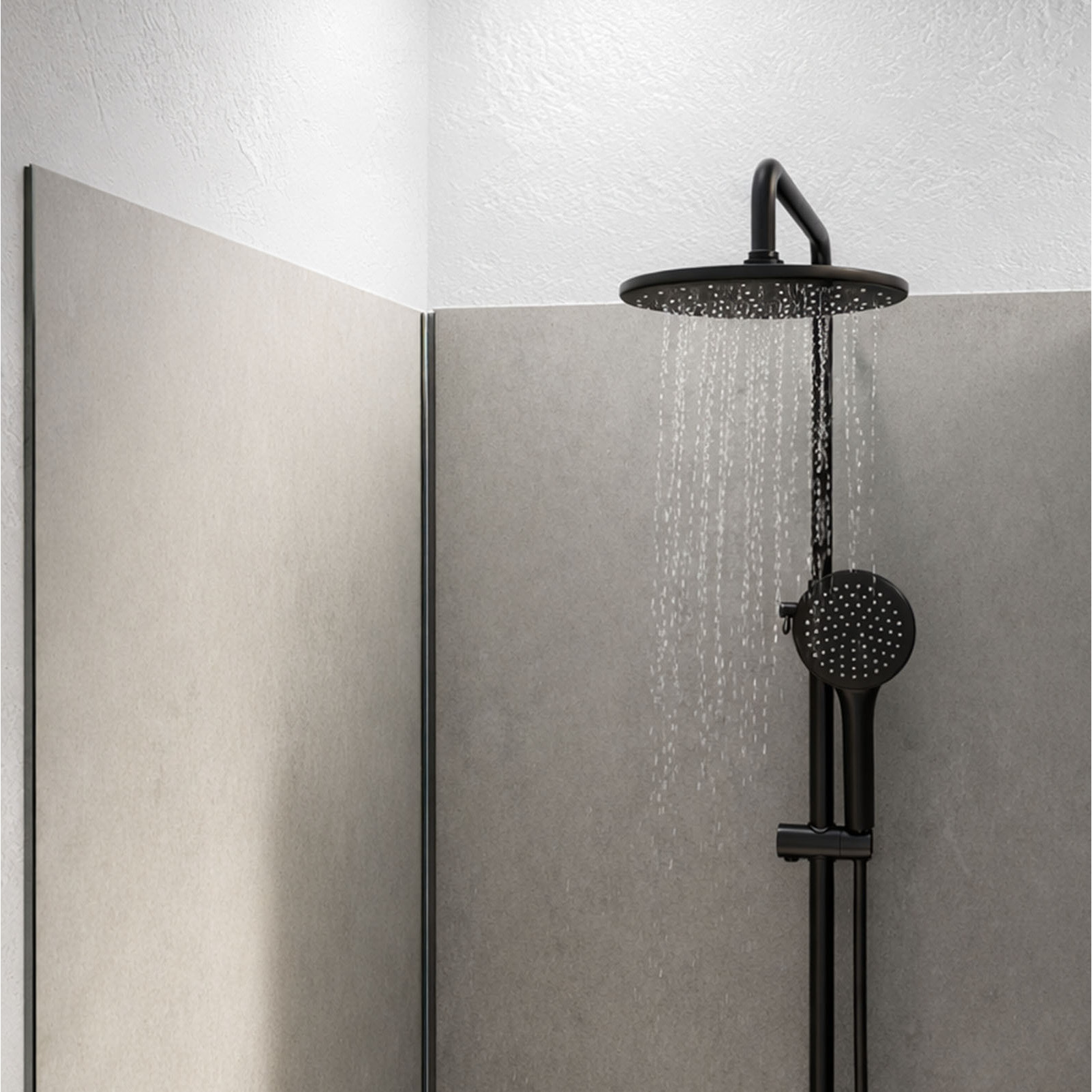 Pack 3 Panneaux Muraux Pierre Light Grey 90x210cm et Profilés Chrome - STONE'IT