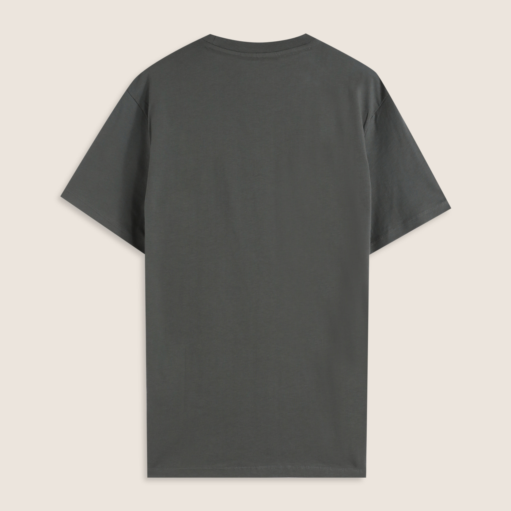 T-shirt Regular con Scollo girocollo e logo in tono colore