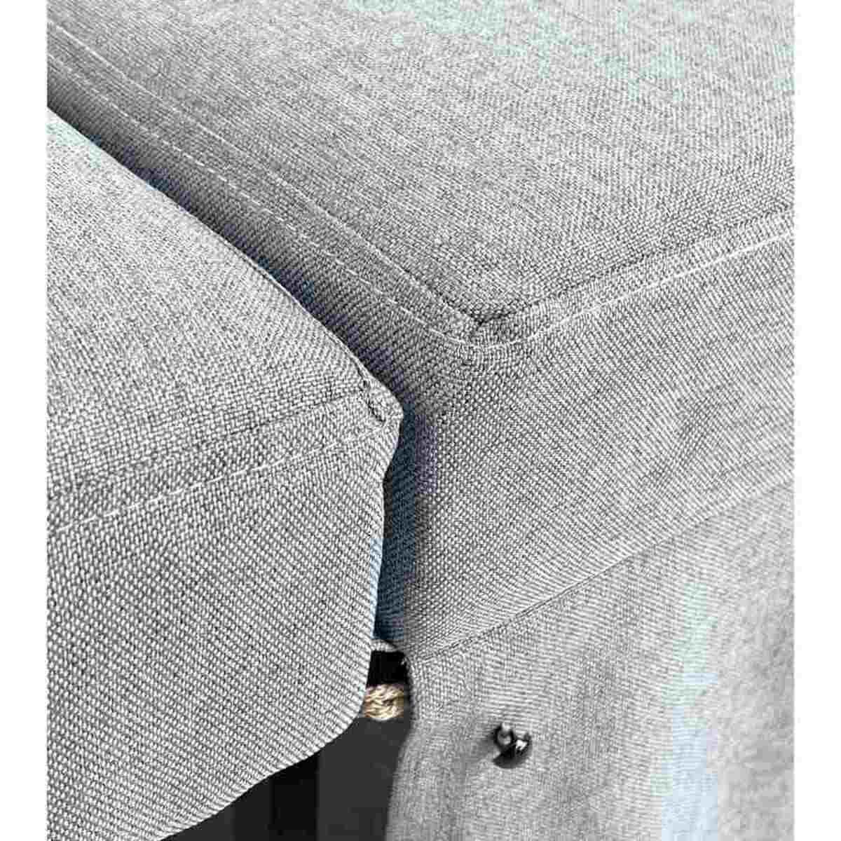 Poltrona pouf letto salvaspazio reclinabile con cuscino grigio - Bibi