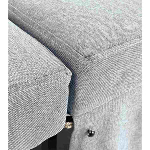 Poltrona pouf letto salvaspazio reclinabile con cuscino grigio - Bibi