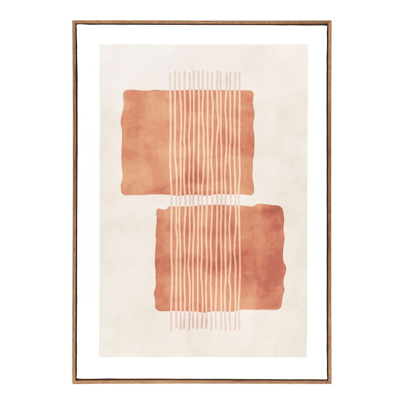 Stampa su tela Mina No.2 — beige e terracotta 50x70 cm