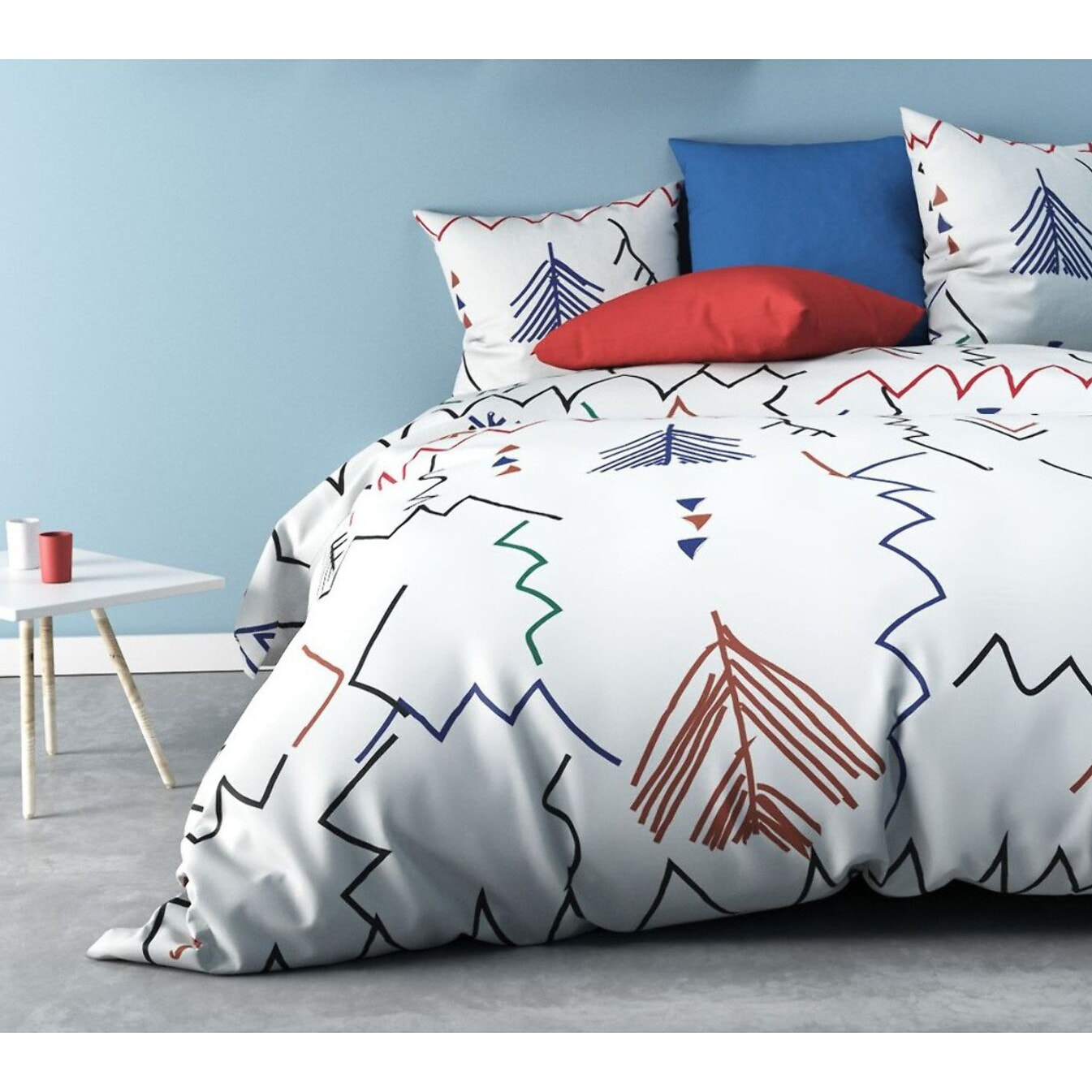 Parure Housse De Couette 3pcs 100% coton 47fils Ryad