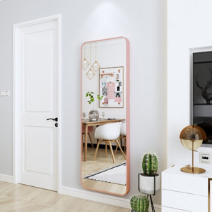 Specchio da terra o parete 50x160 cm con telaio oro rosa - Vichy