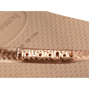 Infradito Havaianas Slim Logo Metallic Marrone