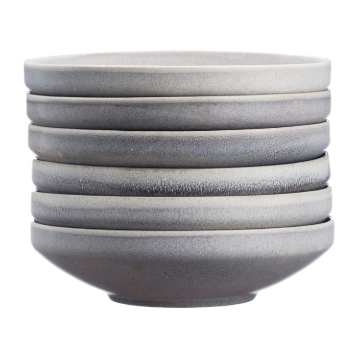 Assiette creuse STONE Ø20cm - 6 pièces - Gris lune