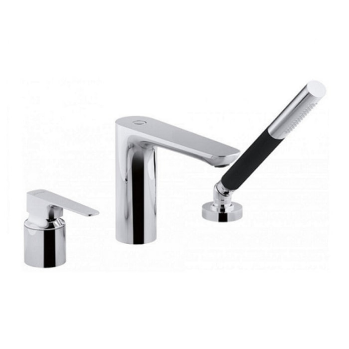 Mitigeur baignoire Aleo+ 3 trous + pommeau de douche + flexible